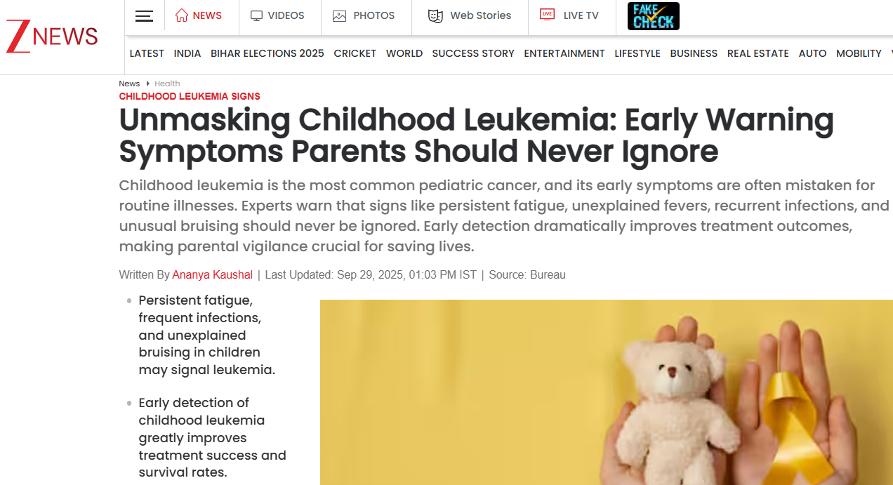 Image showcasing Unmasking Childhood Leukemia: Early Warning Symptoms Parents Should ...